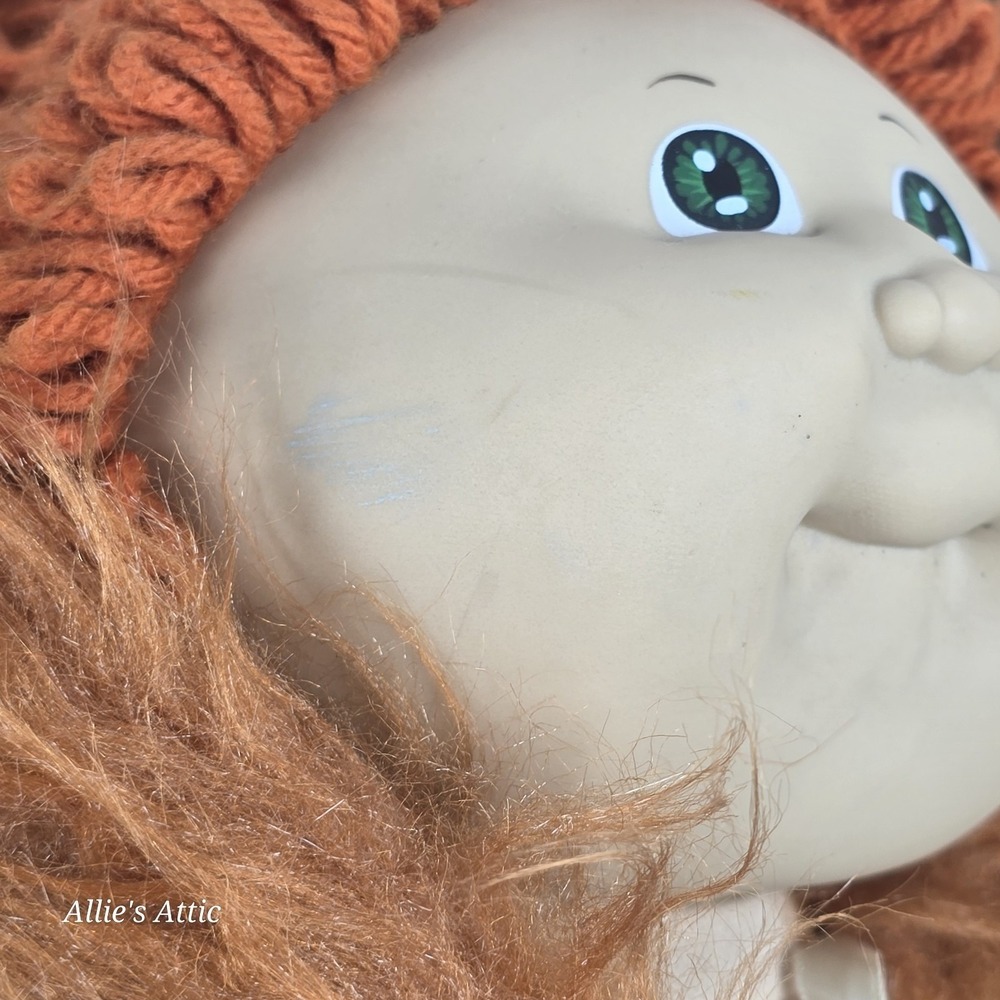 Cabbage Patch Kids Doll Lion Costume Suit Outfit Red Hair Girl Green Eyes 1982 - Picture 8 of 14